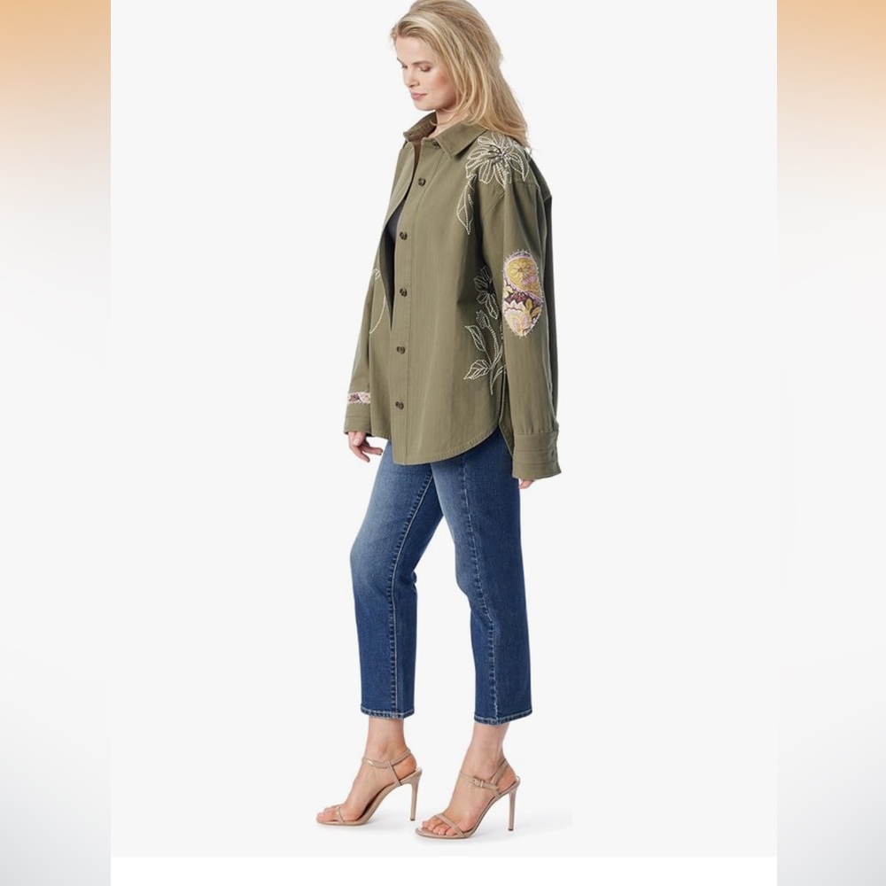 Jessica Simpson Boho Embroidered Shacket Jacket 3X - Picture 7 of 7